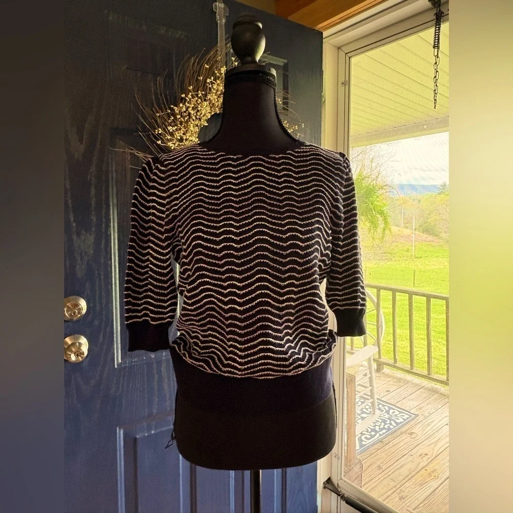 Loft puff 3/4 sleeve sweater women’s size small NWT